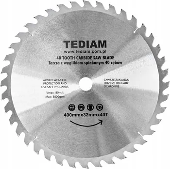Pilový kotouč Kotouč s karbidem Tediam 32 x 400 mm, 40 zubů