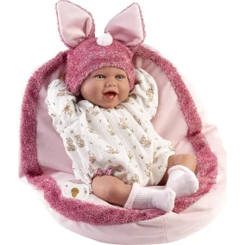 Panenka Llorens 74134 NEW BORN - realistická panenka miminko se zvuky a měkkým látkovým tělem - 42 cm