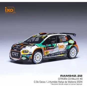 autíčko Citroen C3 Rally2 - Rallye de Wallonie 2024 #9 Cecco - Humblet 1:43 IXO
