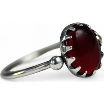 Prsten Drakkaria Antický prsten, granát, stříbro 925