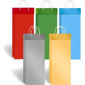 Dárková taška Dárková taška Ozdobná taška na alkohol Mix barev jako Dárek k lahvičce