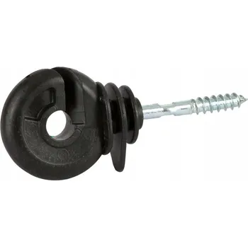 Šroubovací izolátor Kerbl pro drát a pletivo, černý