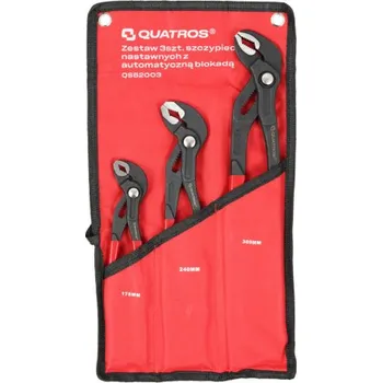Autodíl Sada instalatérských kleští SIKO, 3 ks (175 mm, 240 mm, 300 mm) - QUATROS QS52003