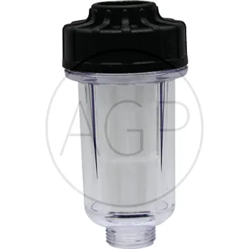 Instalatérský materiál Vodní filtr s umělohmotnou vložkou filtru a s přípojem 3/4" vnější a vnitřní závit