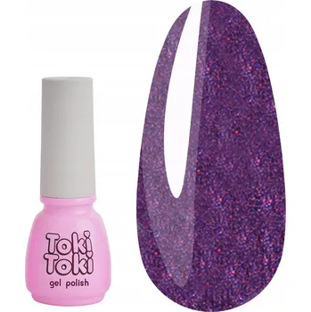 Lak na nehty Hybridní lak na nehty Toki-Toki 35 fialový se třpytkami 5 ml