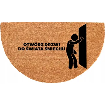 Rohožka KOKOSOVÁ ROHOŽKA EKOLOGICKÁ ODOLNÁ 40X70CM PROTISKLUZOVÁ PŮLKRUHOVÁ