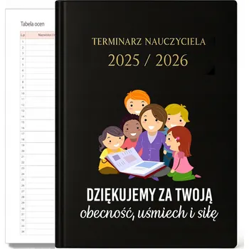 Kalendář Knižkový kalendář pro učitele 2026 A5 FunnyCase černý