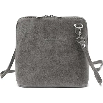 Kabelka Malá kožená šedá celozipová crossbody kabelka L2813-13