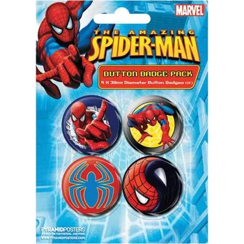 Sběratelská karetní hra Marvel The Amazing Spiderman Placka Badge Set