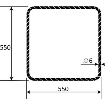 Pletivo ŽELEZO Třmínek do betonu 55x55 R6