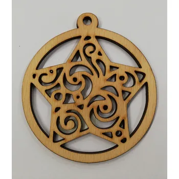 Vánoční dekorace Dřevěný výřez vánoční ozdoba č.11