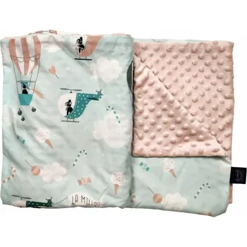 Dětská deka LA MILLOU LEHKÁ DEKA MINKY - M - MISS CLOUDY - SMOKE ROSE