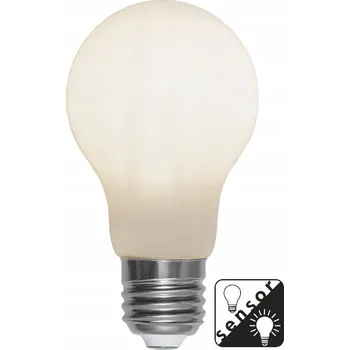 Žárovka LED žárovka SENSOR E27 A60 4,5W 2700K mléčná se soumrakovým senzorem