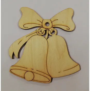 Vánoce Dřevěný výřez zvonečky č.2