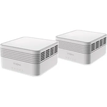 STRONG sada 2 ATRIA Wi-Fi Mesh Home Kit AX3000/ Wi-Fi 802.11a/b/g/n/ac/ax/ 2402 Mbit/s/ 2,4GHz a 5GHz/ 3x LAN/ bílý