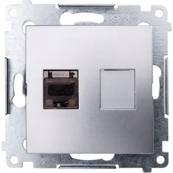 Elektrická zásuvka Internetová zásuvka nástěnná Kontakt-simon stříbrná