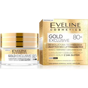Pleťový krém Eveline Gold Lift Expert pleťový krém 80+ Luxusní obnovující 50 ml