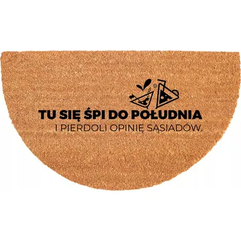 Rohožka ROHOŽKA KOKOSOVÁ PŮLKRUHOVÁ ODOLNÁ PROTI SKLUZU 40X70CM EKOLOGICKÁ