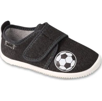 Chlapecké bačkory dětské barefoot bačkory Befado Softer s fotbalovým míčem 902X042 velikost 28