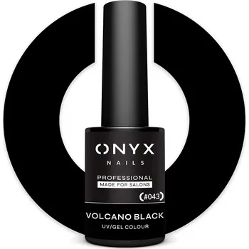 Lak na nehty 043 Hybridní lak Volcano Black 7 ml