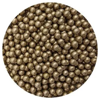 Přisada na vaření a pečení Cukrové perličky metalické zlaté 7mm 80g - I LOVE CAKES