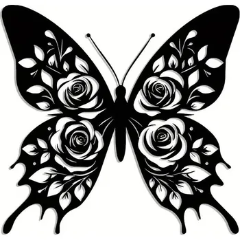 Obraz BAF Kovový znak Černý motýl