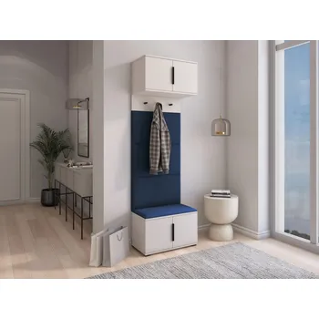 Předsíňová stěna Předsíňová stěna Bianco 5 - U/2 Barva čalounění: Tmavě modrá - Trinity 30