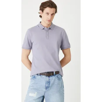 Pánské tričko Bavlněné polo tričko Medicine pánské, fialová barva RS25.POMC02 45X, vel. M