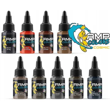 Speciální výtvarná barva Sada akrylových barev AMP Colors Cosmic Paint Set vol.2, Monument Hobbies, 9x22 ml