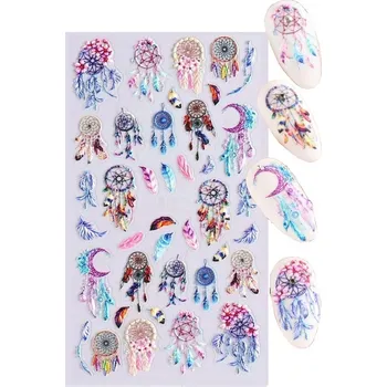 samolepka Samolepky na nehty 5D lapače snů z pera E161