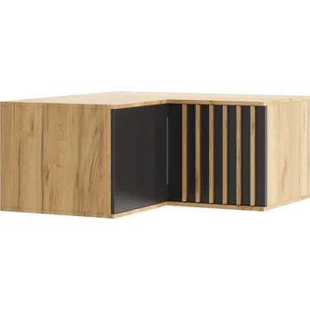 Šatní skříň Nástavec na rohovou skříň Sorento v provedení kraft zlatý / černá