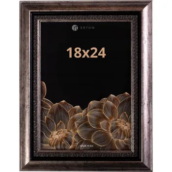 Obraz Rámeček 18x24 šedý široký rám plný klasický elegantní
