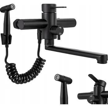 Vodovodní baterie Kuchyňská nástěnná baterie Bedee BATERIA 590 černá