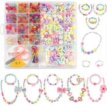 kreativní sada Korálky na výrobu šperků a náramků - Kreativní sada pro děti