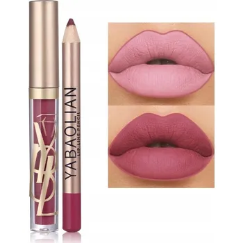 Rtěnka Sada Matná Tekutá Rtěnka + Konturovací Tužka na Rty 2v1 Č. 10