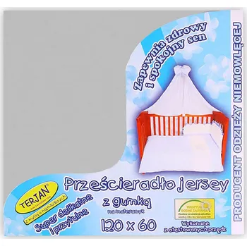 Prostěradlo PROSTĚRADLO S GUMOU JERSEY 120x60 ŠEDÉ