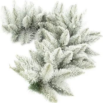 Vánoční dekorace Zasněžená girlanda 100 cm bílá
