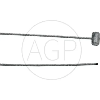 Zámek na kolo Bovdenové ocelové lanko o délce 1200 mm a průměru 1,25 mm zakončené válečkem 5 x 7,5 mm