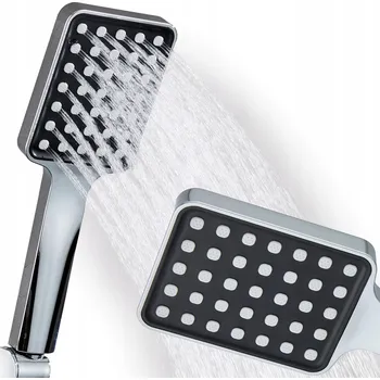 Sprchová hlavice SŁUCHAWKA PRYSZNICOWA NATRYSKOWA černá chromová