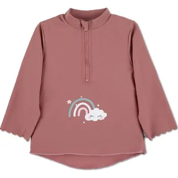 Kojenecké plavky STERNTALER Tričko do vody zips dlhý rukáv UV 50+ duha fialová holka vel. 92 18-24m