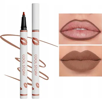 Rtěnka Matná tekutá konturovací tužka na rty, hustá a jemná - odstín #12