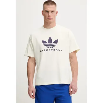 Pánské tričko Tričko adidas Originals Originals Basketball Courtside Tee JW6640 béžová 01X, vel. M