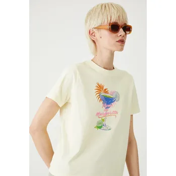 Dámské tričko Bavlněné tričko Medicine dámské, žlutá barva RS25.TSDB03 10X, vel. XS