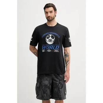 Bavlněné tričko adidas Originals 90S Football Tee JX3064 černá 99X, vel. M