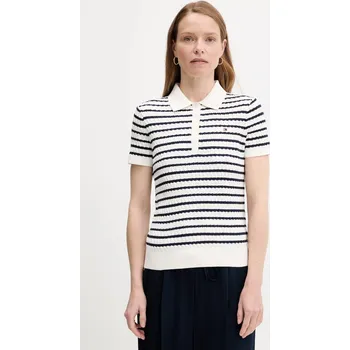 Dámský svetr Bavlněný svetr Tommy Hilfiger dámský, bílá barva, WW0WW41474 00X, vel. L