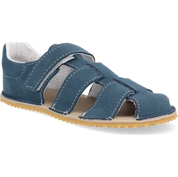 Dívčí sandály Barefoot dětské sandály Jonap - Zula tmavě modré vegan Velikost: 29
