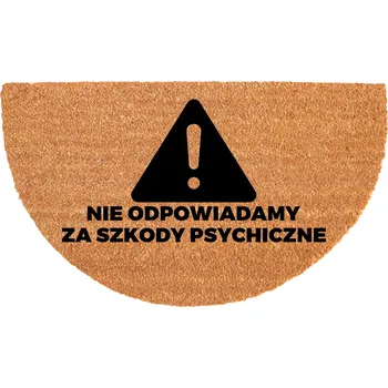 Rohožka PŮLKRUHOVÁ KOKOSOVÁ ROHOŽKA 40X70CM - ODOLNÁ A PROTISKLUZOVÁ