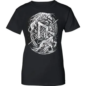 Dámské tričko Naav URUZ, edice Futhark, tričko černobílé dámské