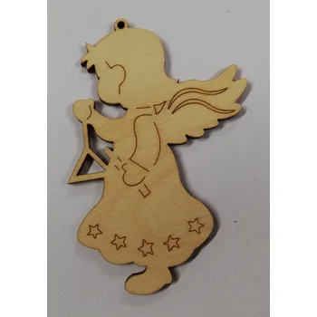 Vánoční dekorace Dřevěný výřez anděl č.9