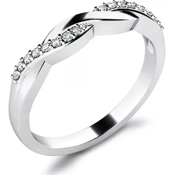 Prsten Dámský prsten bílé zlato 585 přírodní diamant G/SI brilianty 10996-B-DIA velikost 61